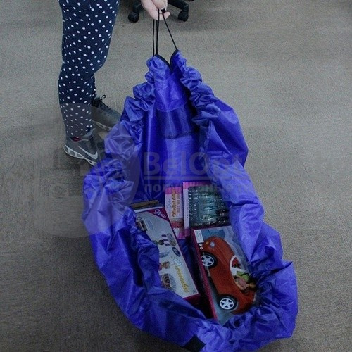 Коврик - сумка 2 в 1 для игр и хранения игрушек Queens Toy Storage Bag 144 см Розовый - фото 4 - id-p118658292