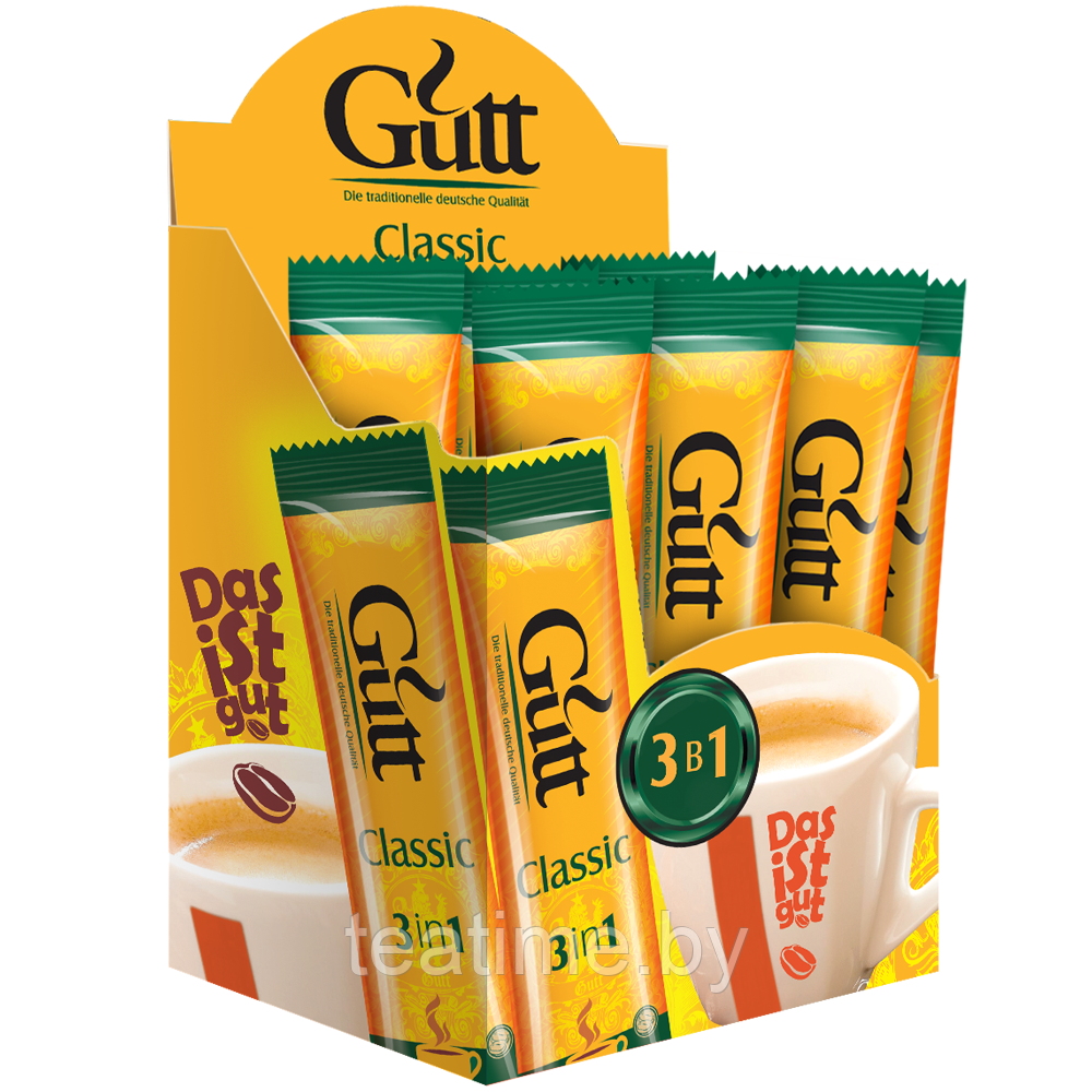 Кофейный напиток Gutt "Strong" растворимый 3в1 (18грх25шт)