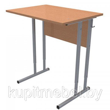 Школьная парта, стол ученический одноместный регулируемый по высоте - фото 2 - id-p4369373