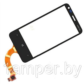 Сенсорный экран (тачскрин) Original  Microsoft Nokia Lumia 620 (Ревизия 3) С рамкой