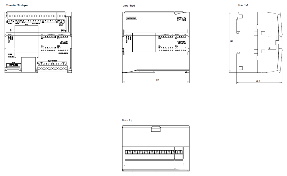 Siemens SIMATIC S7-1200 Контроллер 6ES7214-1HG40-0XB0 ЦПУ CPU 1214C DC/DC/RLY 14 DI, 10 DO, 2 AI - фото 2 - id-p116773404