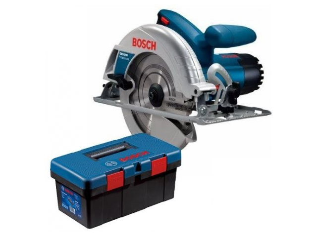 Циркулярная пила BOSCH GKS 190 в кор. + ящик для инструментов Toolbox PRO (1400 Вт, 190х30 мм, до 70 мм)