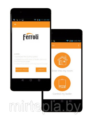 Терморегулятор Ferroli Connect Wi-fi программируемый через интернет (приложение Android / IOS) - фото 3 - id-p118691682