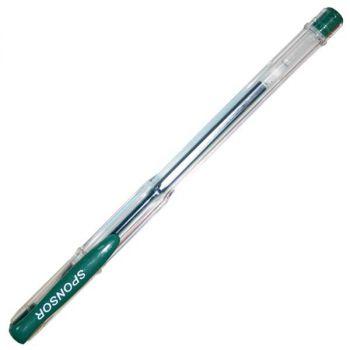 Ручка гелевая зеленая SPONSOR 0,5мм - фото 1 - id-p118694211