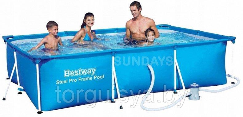 Каркасный бассейн Bestway Steel Pro 9'10" x 6'7" x 26"/300x201x66см+фильтр-насос - фото 1 - id-p118694182