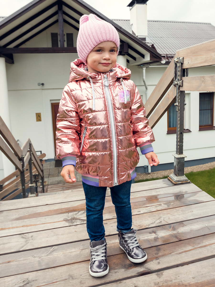 Куртка демисезонная для девочки розовый блеск НИКАСТАЙЛ р.92, фото 1