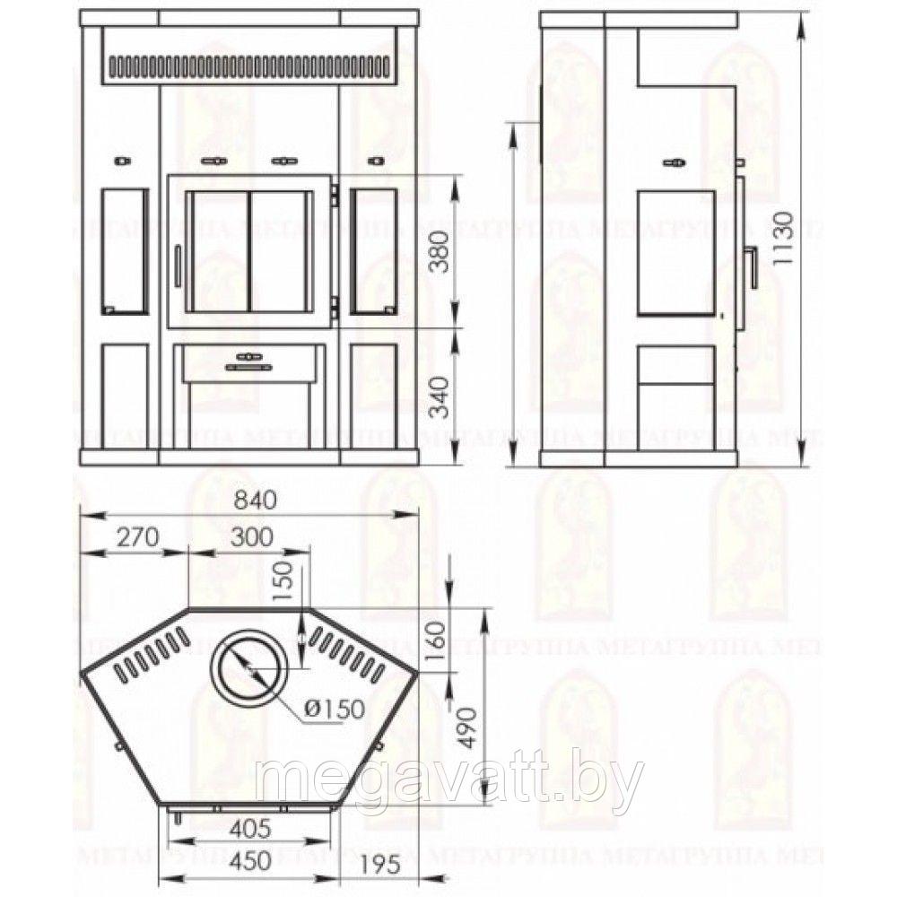 Печь-камин Мета-Бел Енисей - фото 4 - id-p101454162