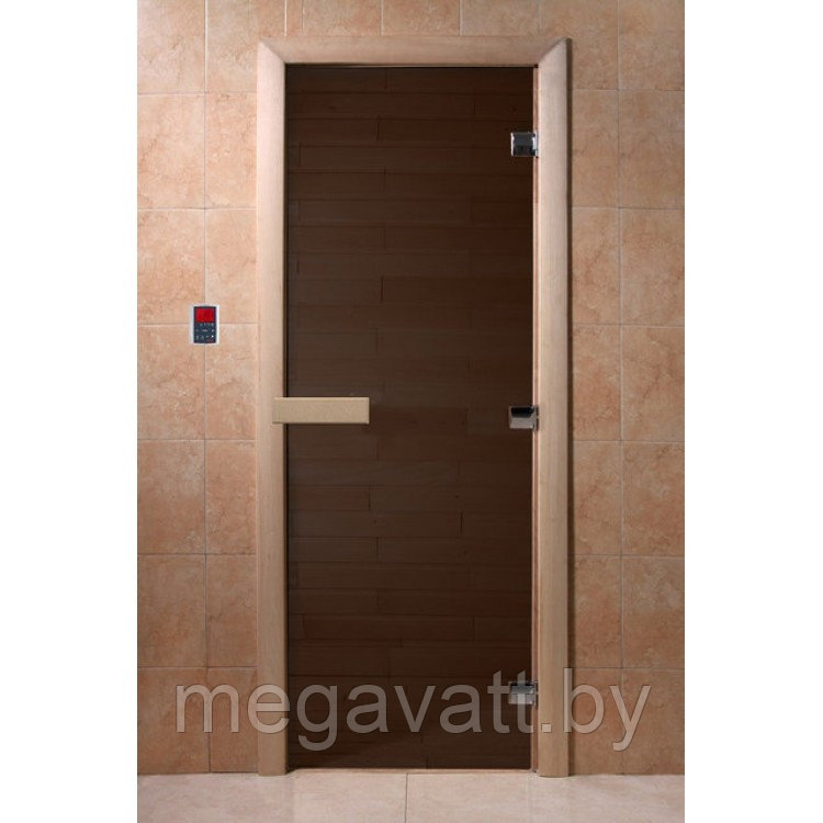 DoorWood 700x1700 "Теплая ночь" (бронза матовое, коробка Лиственная)