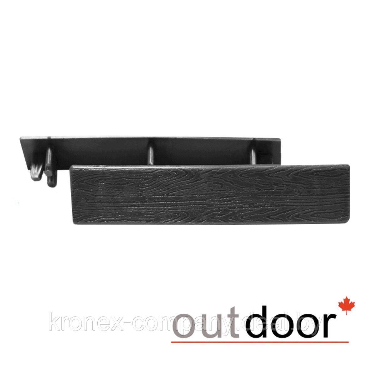 Заглушка торцевая пластиковая Outdoor для доски 115*22 мм черная - фото 1 - id-p118703900