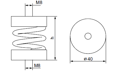 Виброизолятор ЕВРО MNDDZb2 пружинный - фото 2 - id-p118720356