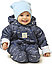 Комбинезон детский утепленный Baby Smile синий (размеры 62,68,74), фото 5