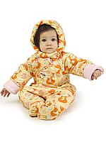 Комбинезон детский утепленный Baby Smile оранжевый (размеры 62,68,74)