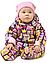 Комбинезон детский утепленный Baby Smile лиловый (размеры 62,68,74), фото 2