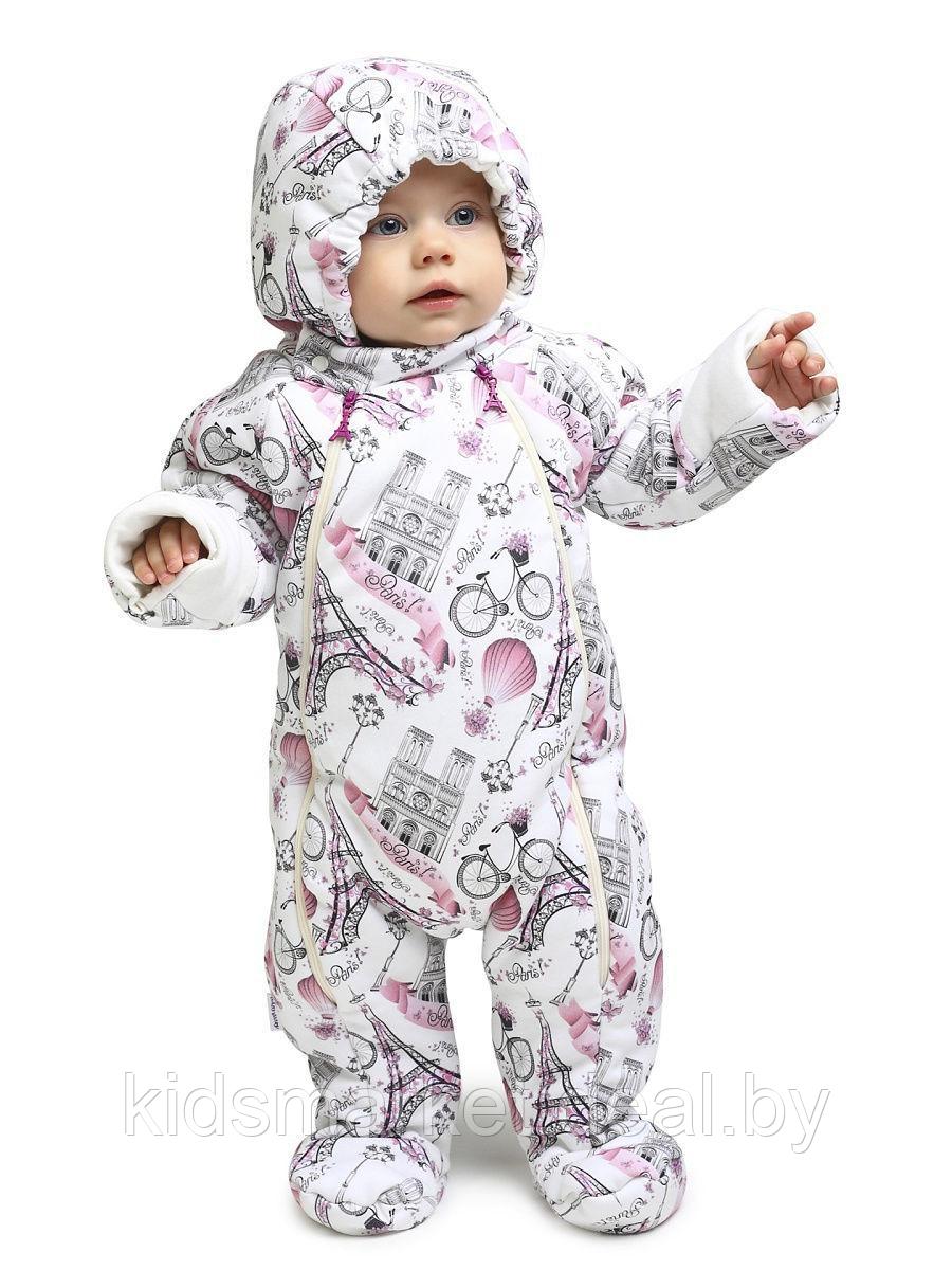 Комбинезон детский утепленный Путешественник серый (размеры 62,68,74) - фото 4 - id-p118722586