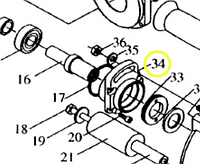 Корпус подшипника SG150 [B50823] MAKITA B29967 (оригинал)