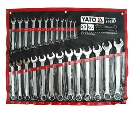 Ключи рожково-накидные 6-32мм [набор 25пр] "Yato" YT-0365, фото 2
