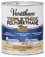 Лак полиуретановый водный для внутренних работ Varathane Triple Thick Polyurethane ГЛЯНЕЦ