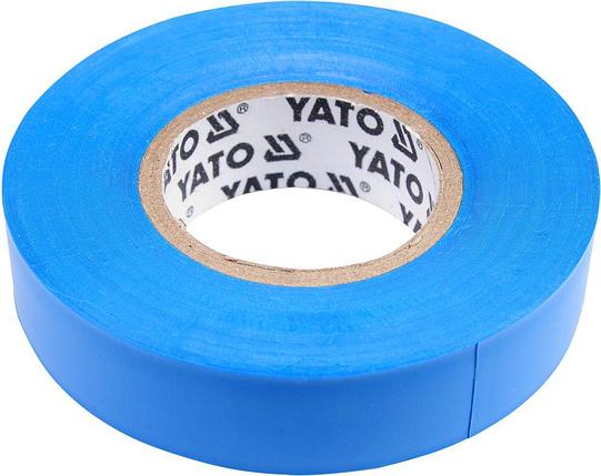 Лента изоляционная 15 мм. х 20 м. голубая YATO YT-81591, фото 2