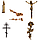Крест на памятник православный 012 12х7см. Цвет: Бронза. Материал: полимергранит, фото 2