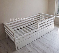 Кровать детская "Лотос 5" с ящиками (горизонтальные рейки)