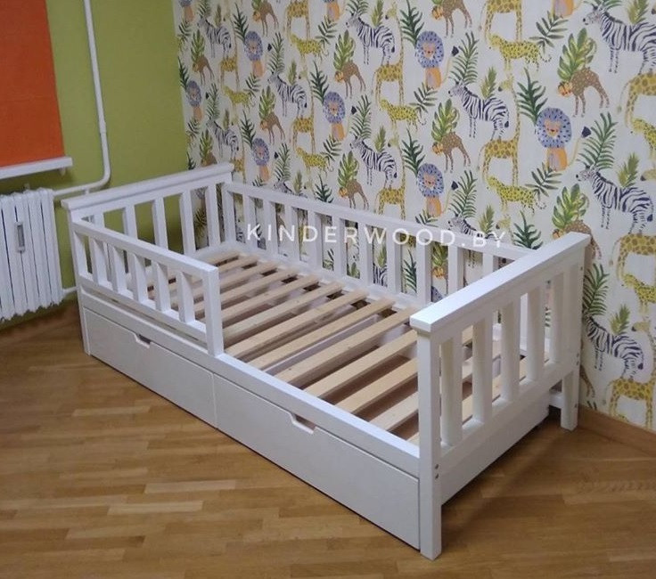 Кровать детская "Лотос 5" с ящиками 160x80 - фото 1 - id-p177946371