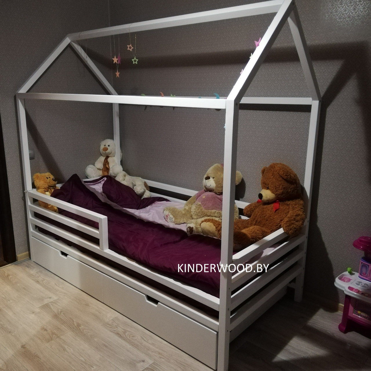 Детская кровать домик с дополнительным спальным местом "Лотос-7"