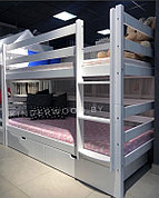 Детская двухъярусная кровать из массива "Вуди-4.1"  с ящиками