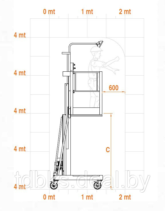 Подъемник телескопический BKS ELEVAH 400 XL - фото 9 - id-p7264624