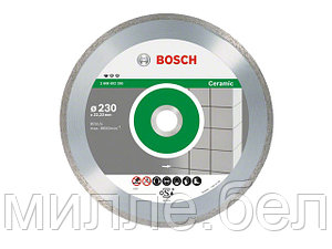 Алмазный круг 230х22,23 мм по керамике сплошн. Standard for Ceramic BOSCH (сухая резка)