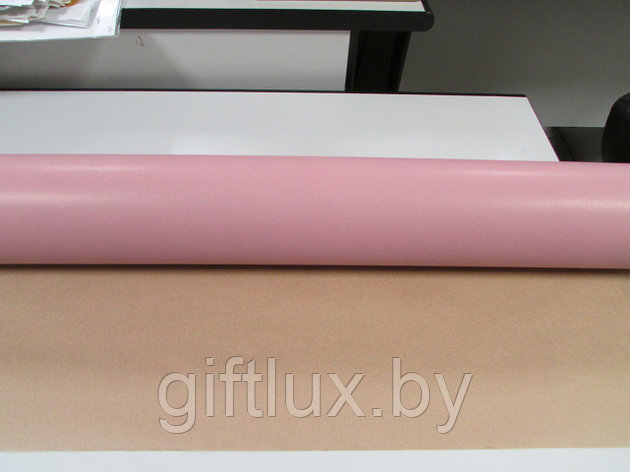 Бумага крафт Однотон 75 см * 100 см (40 гр) розовый, фото 2