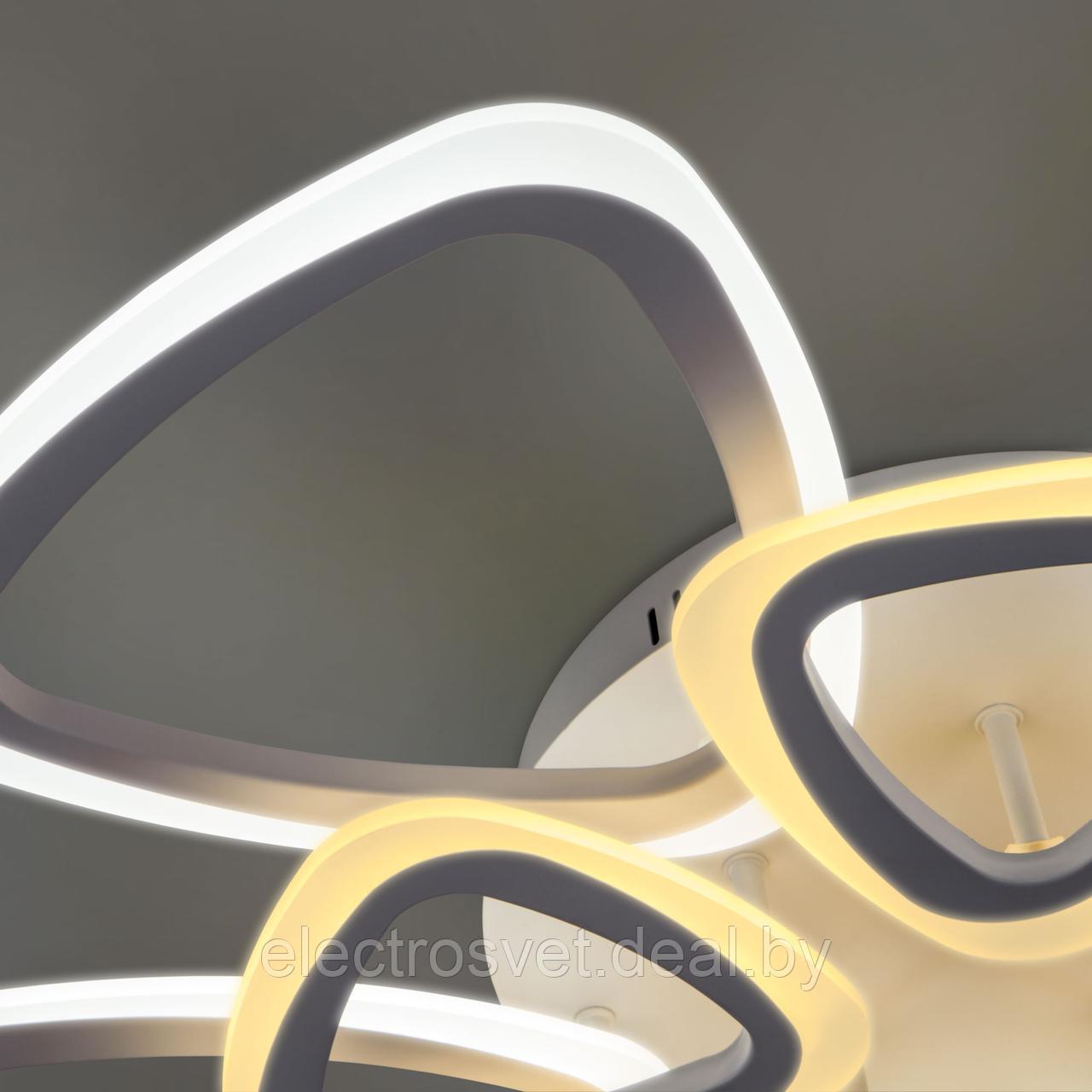 Потолочный светодиодный светильник с пультом управления 90216/10 белый Areo - фото 5 - id-p118822136