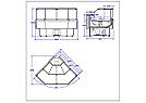 Витрина угловая универ. НЕМИГА CUBE УН 90ВСн (-6...+6) (встр.агрегат, боковины, подсветка, полки, шторки), фото 2