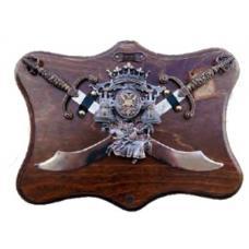 Декоративное сувенирное оружие (коллаж мечи и щит) на стену - фото 1 - id-p118860554