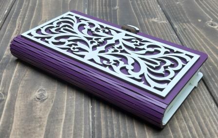Купюрница узорная "Французская лилия", цвет: фиолетовый