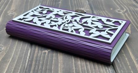 Купюрница узорная "Бабочки", цвет: фиолетовый