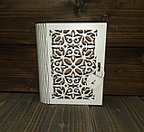 Книга-шкатулка №1, с гравировкой "Цветы", цвет: белый, фото 2