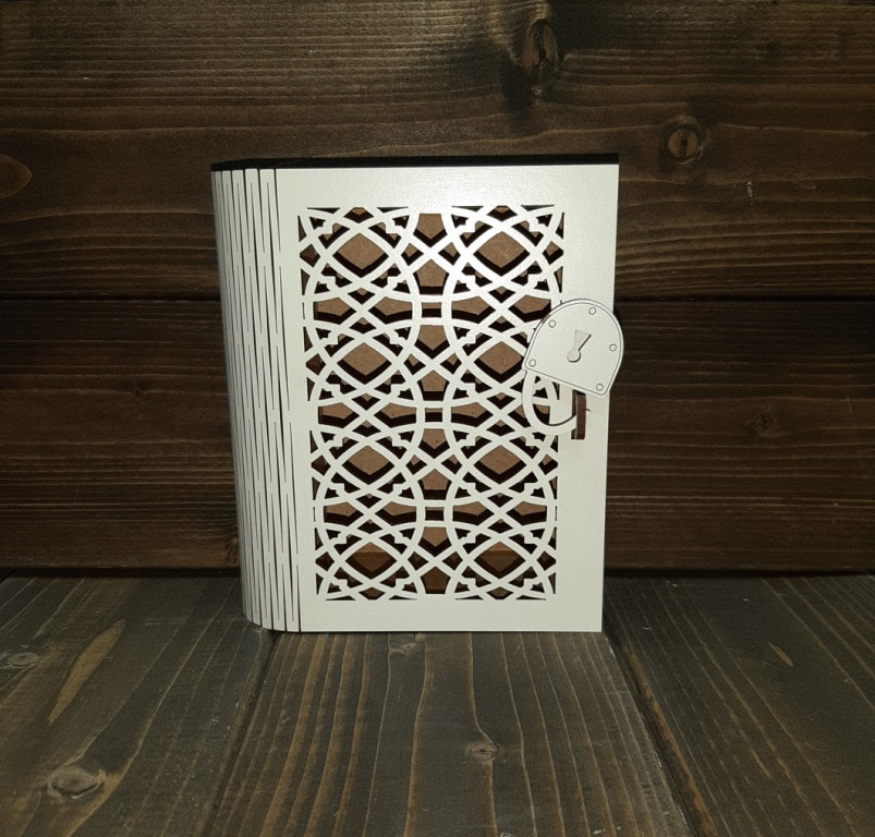 Книга-шкатулка №1, с гравировкой "Арабская сказка", цвет: белый - фото 1 - id-p118861358