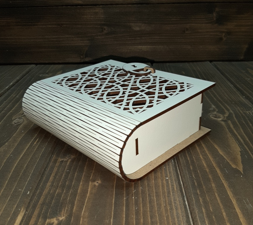 Книга-шкатулка №1, с гравировкой "Арабская сказка", цвет: белый - фото 3 - id-p118861358