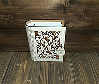Книга-шкатулка №1, с гравировкой "Версаль", цвет: белый