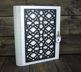 Книга-шкатулка №3 "Арабская сказка" цвет: белый, накладка цвет: венге