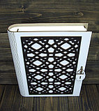 Книга-шкатулка №3 "Арабская сказка" цвет: белый, накладка цвет: венге, фото 2