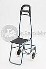 Сумка-тележка со стульчиком (80 кг) хозяйственная на колёсах, 1 отдел на клапане, фото 8