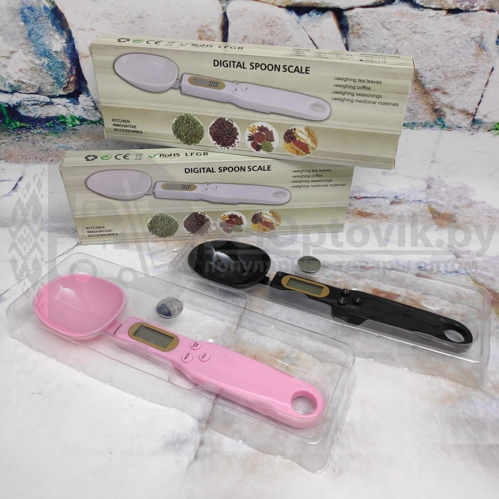 Электронная мерная ложка-весы Digital Spoon Scale 500g х 0,1g Розовая - фото 4 - id-p118861615