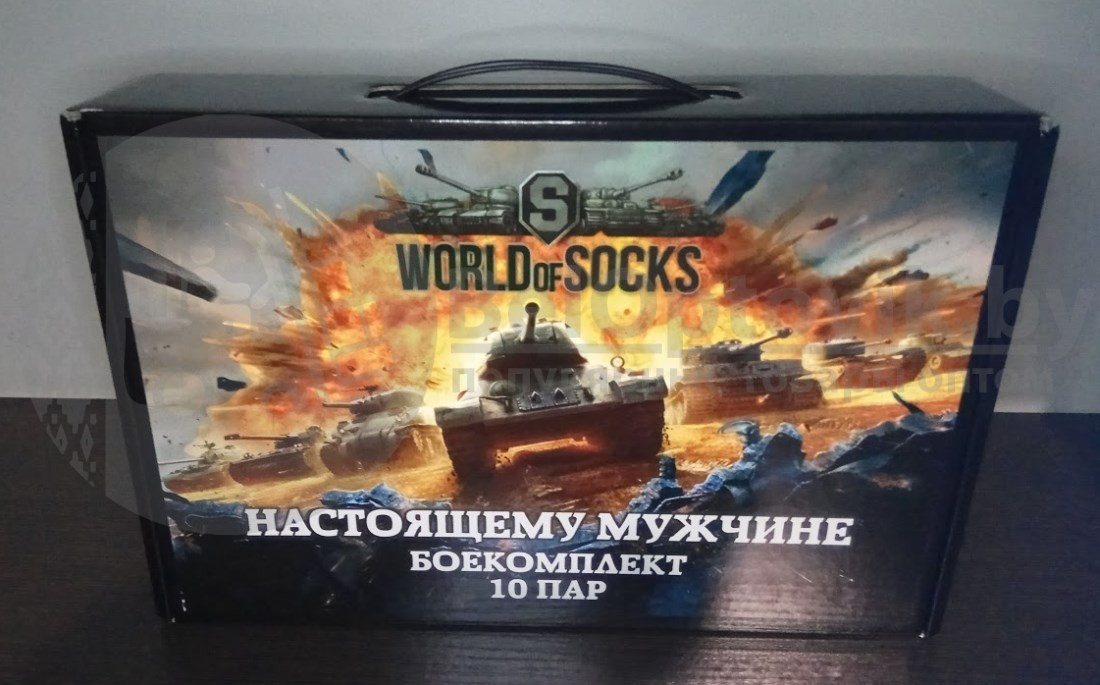 Мужские носки в подарочном кейсе, хлопок (10 пар) World of Socks - фото 7 - id-p118861693