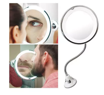 Гибкое зеркало на присоске с подсветкой с 5x увеличением Ultra Flexible Mirror 5X