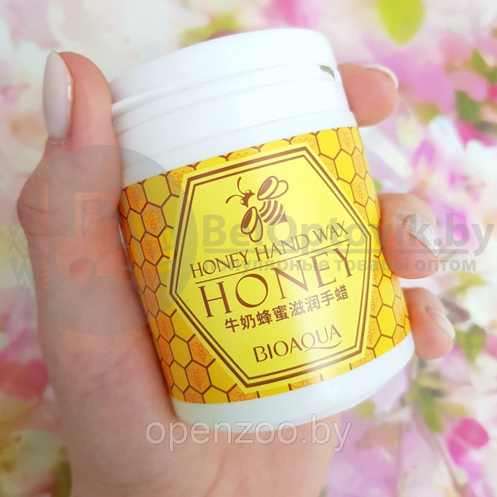 Парафиновая маска для рук Bioaqua Honey hand wax с экстрактом меда и розы, 170g - фото 3 - id-p118886057