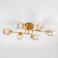 Потолочная люстра со стеклянными плафонами 30165/6 перламутровое золото Hilari