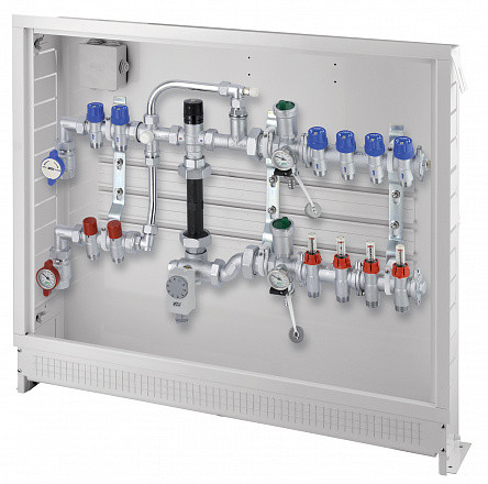 FAR 3587 1340303 Узел регулирующий с коллекторами для отопления, отводы: радиатор 3, теплый пол 3