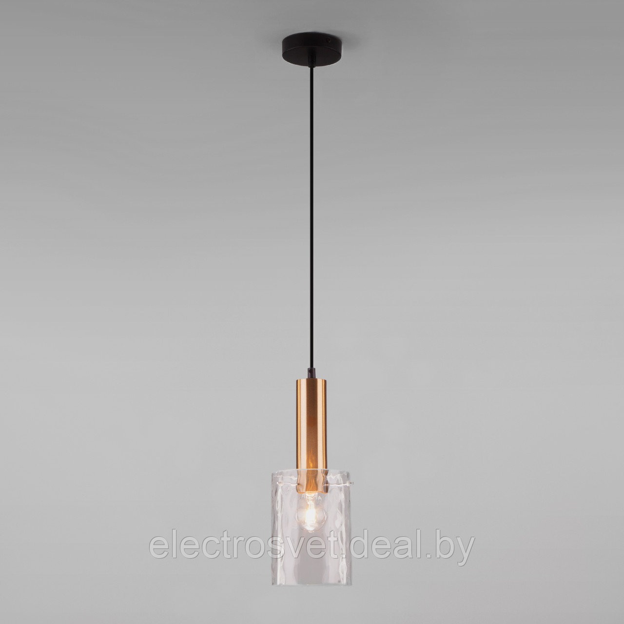 Подвесной светильник со стеклянными плафонами 50177/1 черный/бронза Asti - фото 1 - id-p118893491