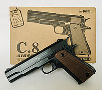 Пистолет металлический  С.8+ пневматический на пульках 6мм, фото 1